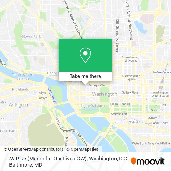 GW Pike (March for Our Lives GW) map