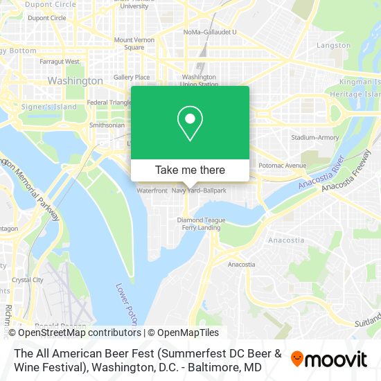 The All American Beer Fest (Summerfest DC Beer & Wine Festival) map