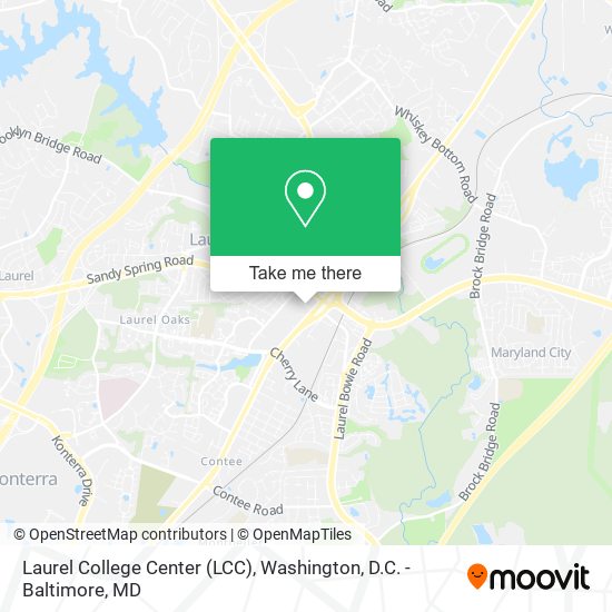 Mapa de Laurel College Center (LCC)