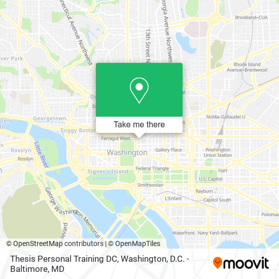 Mapa de Thesis Personal Training DC