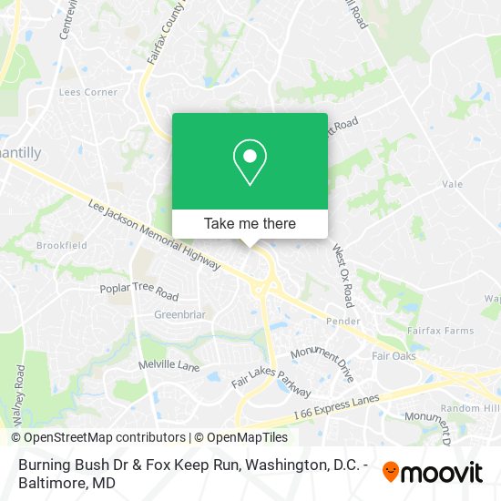 Burning Bush Dr & Fox Keep Run map