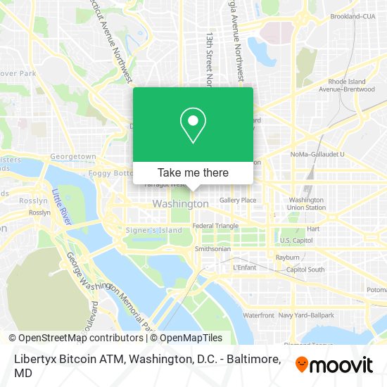 Mapa de Libertyx Bitcoin ATM