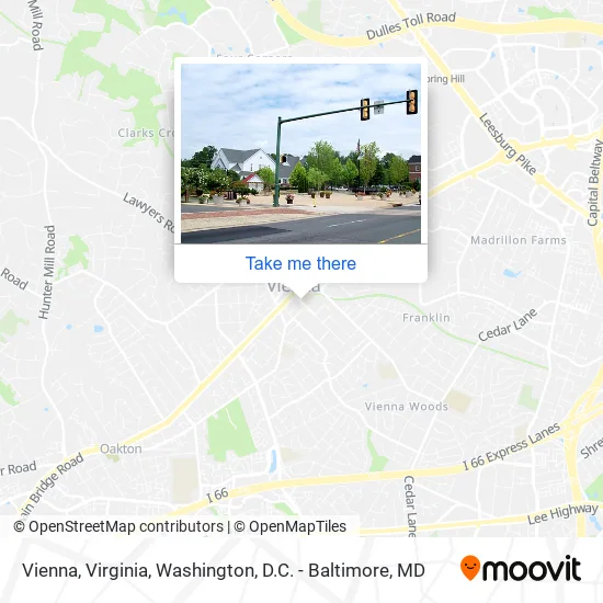 Mapa de Vienna, Virginia