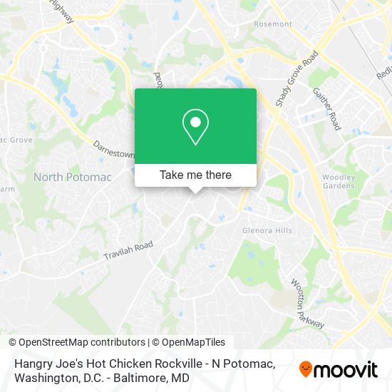 Hangry Joe's Hot Chicken Rockville - N Potomac map