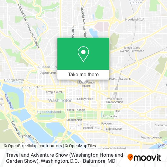Travel and Adventure Show (Washington Home and Garden Show) map