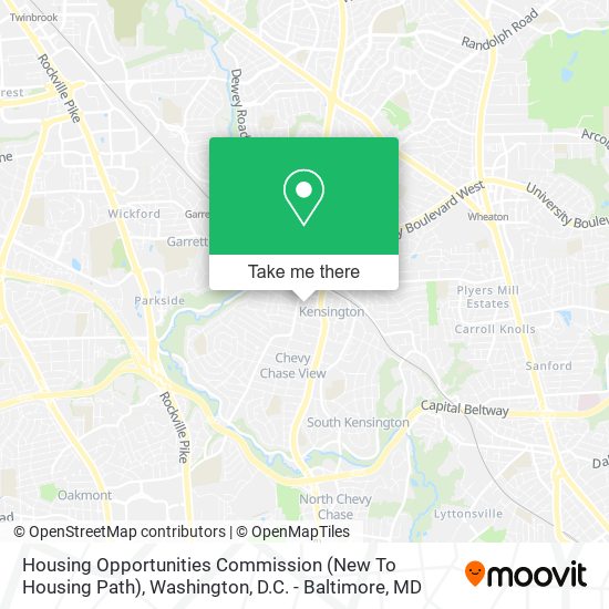 Housing Opportunities Commission (New To Housing Path) map