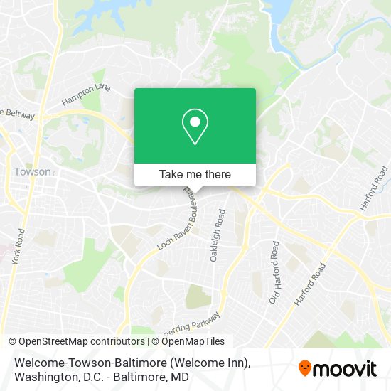 Mapa de Welcome-Towson-Baltimore (Welcome Inn)