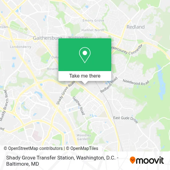 Shady Grove Transfer Station map