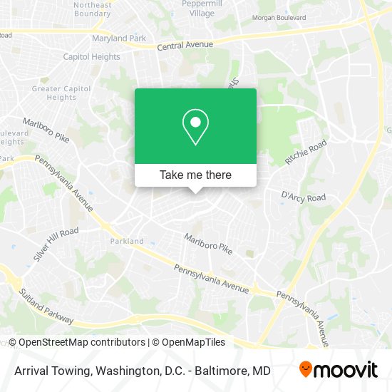 Arrival Towing map