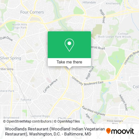Mapa de Woodlands Restaurant (Woodland Indian Vegetarian Restaurant)