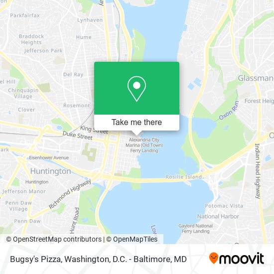 Bugsy's Pizza map