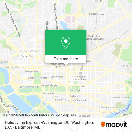 Holiday Inn Express-Washington DC map