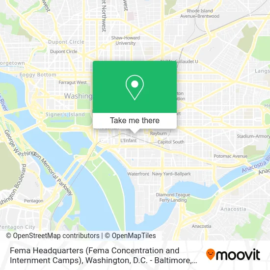 Fema Headquarters (Fema Concentration and Internment Camps) map
