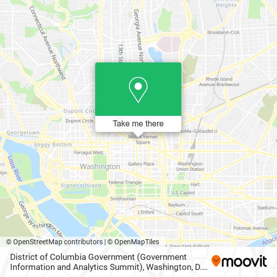 District of Columbia Government (Government Information and Analytics Summit) map