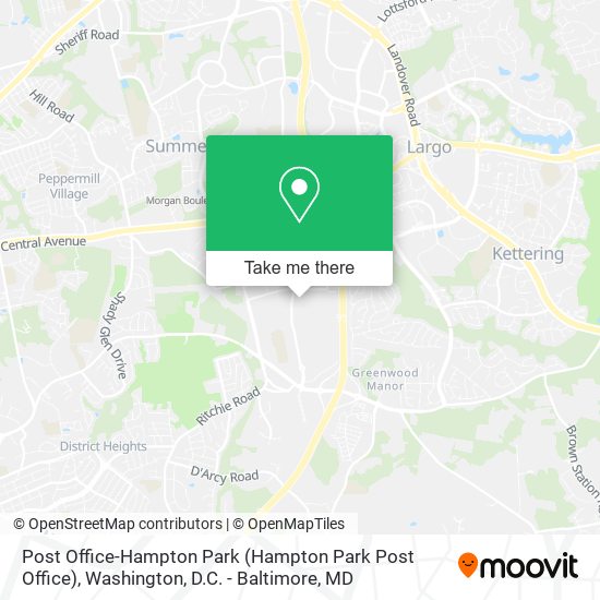 Post Office-Hampton Park map