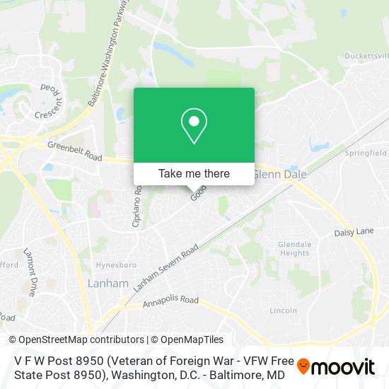 V F W Post 8950 (Veteran of Foreign War - VFW Free State Post 8950) map