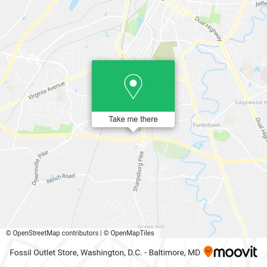 Fossil Outlet Store map