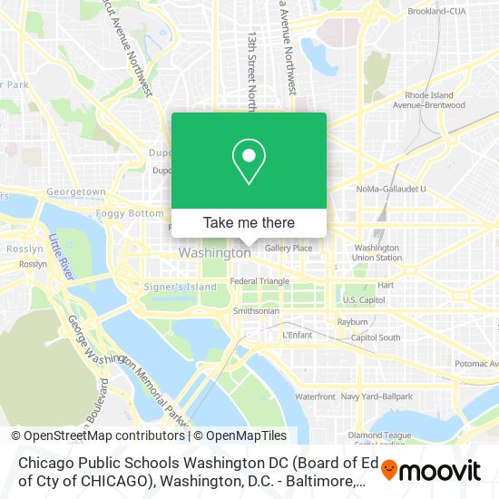 Chicago Public Schools Washington DC (Board of Ed of Cty of CHICAGO) map