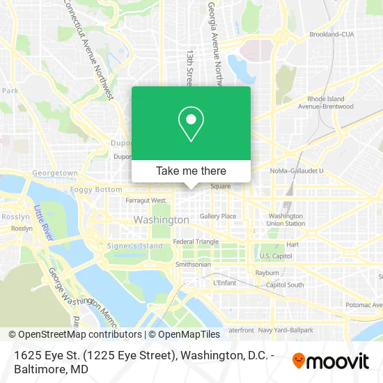 Mapa de 1625 Eye St. (1225 Eye Street)