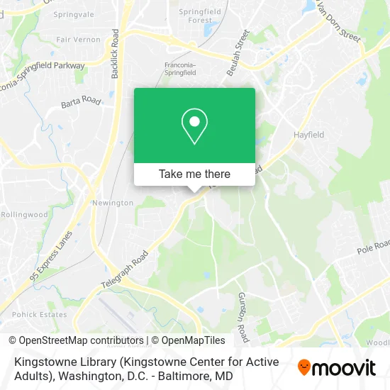 Kingstowne Library (Kingstowne Center for Active Adults) map