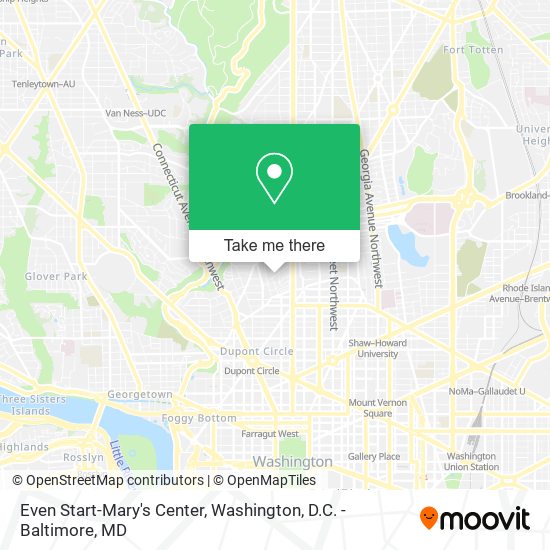 Even Start-Mary's Center map