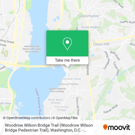 Mapa de Woodrow Wilson Bridge Trail