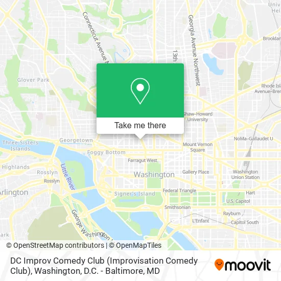 Mapa de DC Improv Comedy Club (Improvisation Comedy Club)