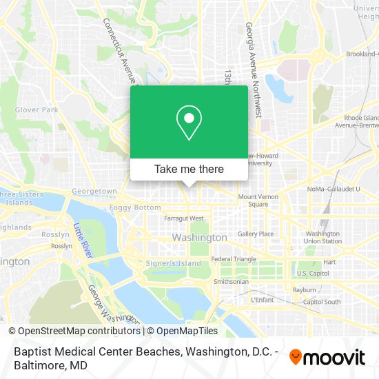 Baptist Medical Center Beaches map