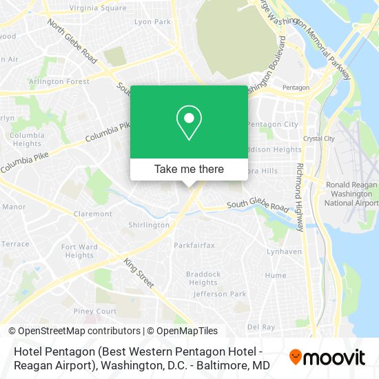 Hotel Pentagon (Best Western Pentagon Hotel - Reagan Airport) map