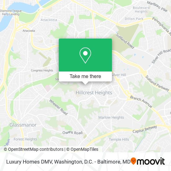 Luxury Homes DMV map