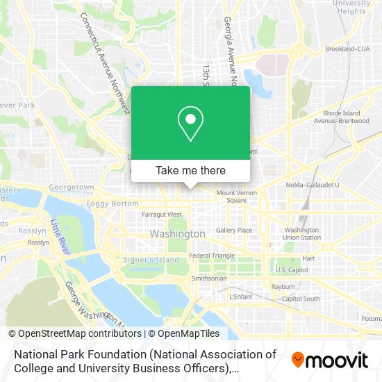 National Park Foundation (National Association of College and University Business Officers) map