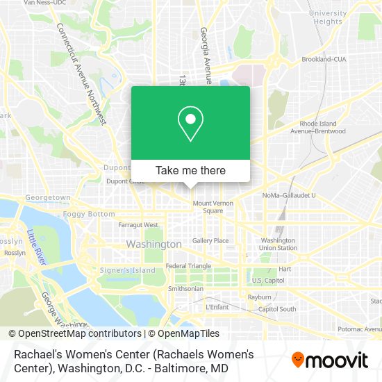 Rachael's Women's Center map
