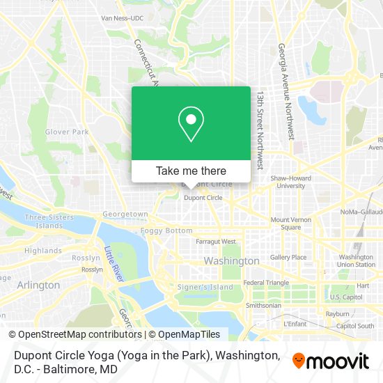 Mapa de Dupont Circle Yoga (Yoga in the Park)