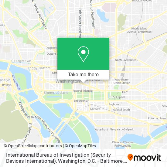 International Bureau of Investigation (Security Devices International) map
