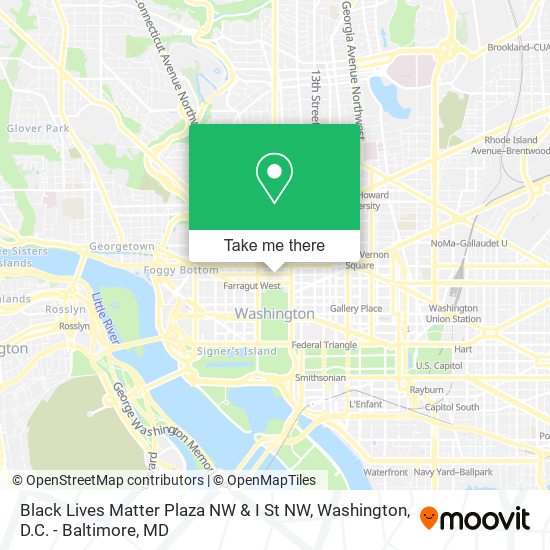 Mapa de Black Lives Matter Plaza NW & I St NW