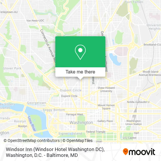 Windsor Inn (Windsor Hotel Washington DC) map