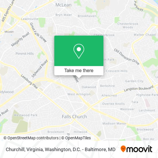 Mapa de Churchill, Virginia