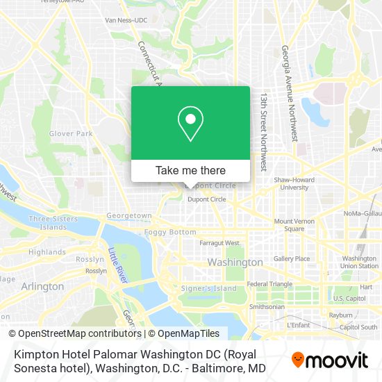Mapa de Kimpton Hotel Palomar Washington DC (Royal Sonesta hotel)