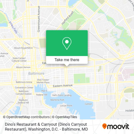 Mapa de Dino's Restaurant & Carryout