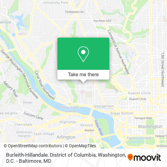Mapa de Burleith-Hillandale, District of Columbia