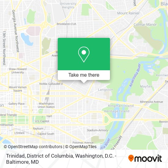 Trinidad, District of Columbia map