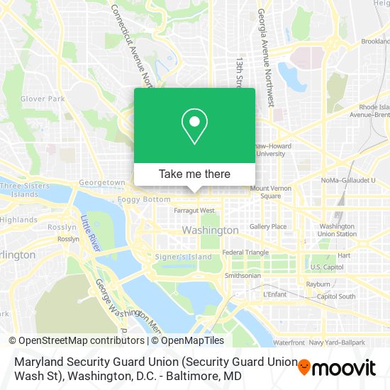 Maryland Security Guard Union (Security Guard Union Wash St) map