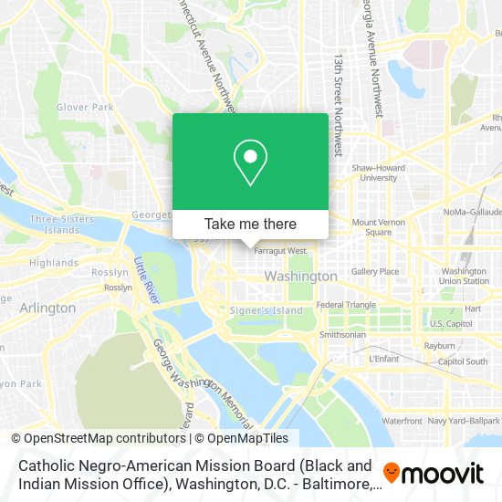 Mapa de Catholic Negro-American Mission Board (Black and Indian Mission Office)