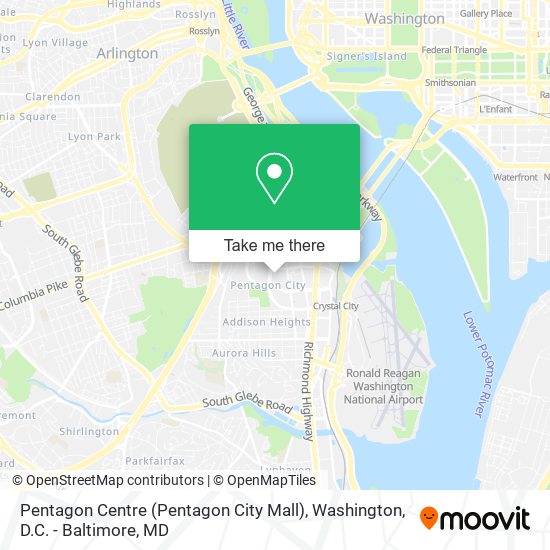 Pentagon Centre (Pentagon City Mall) map