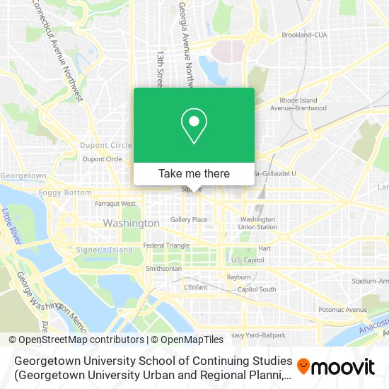 Georgetown University School of Continuing Studies map