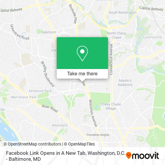 Facebook Link Opens in A New Tab map