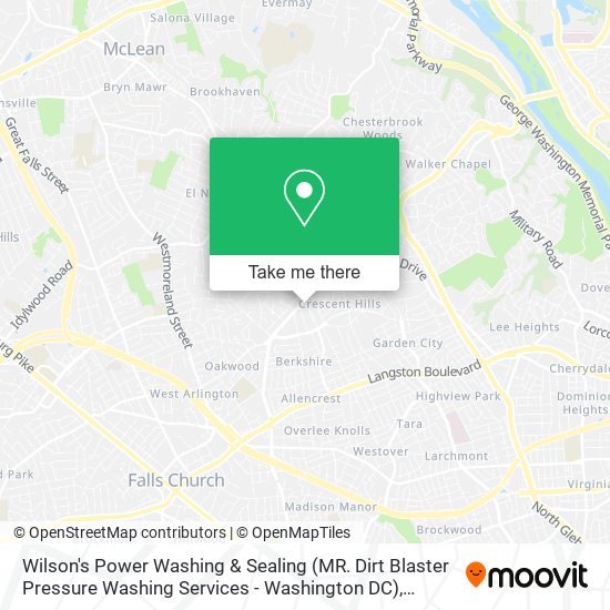 Mapa de Wilson's Power Washing & Sealing (MR. Dirt Blaster Pressure Washing Services - Washington DC)