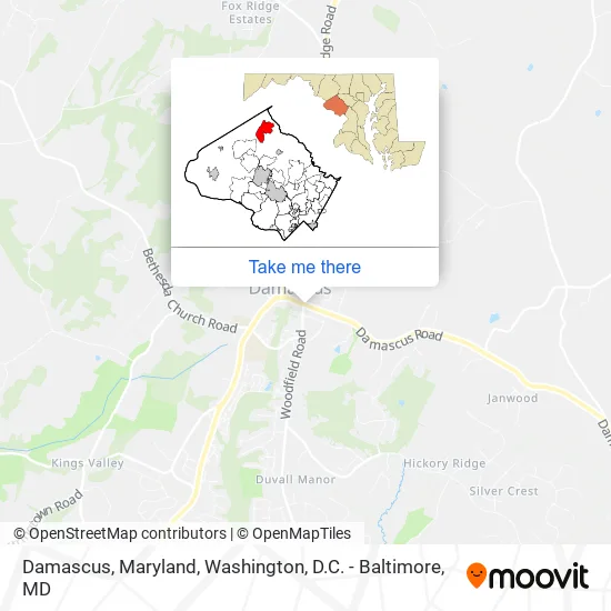 Damascus, Maryland map