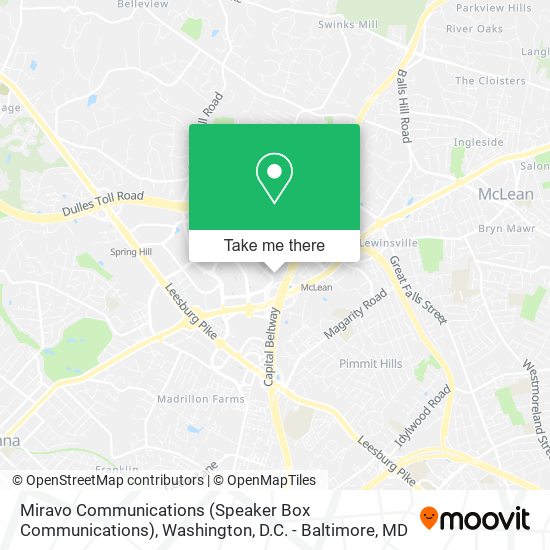 Mapa de Miravo Communications (Speaker Box Communications)