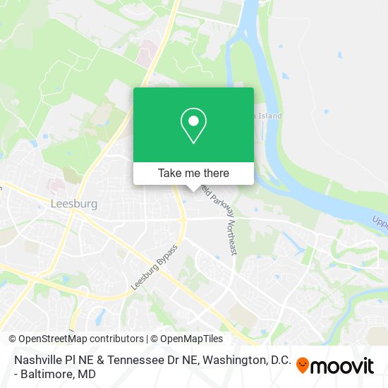 Nashville Pl NE & Tennessee Dr NE map
